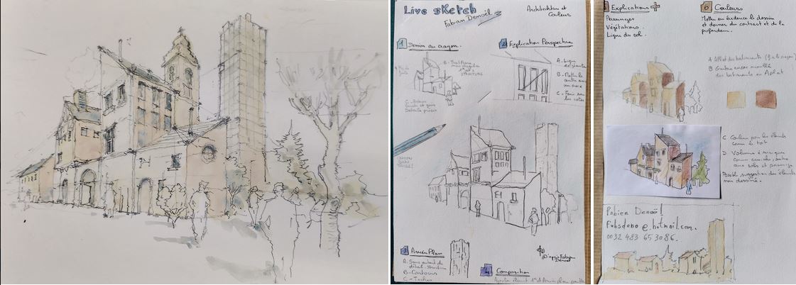 photo du dessin final de l'auteur et de mes prise de note des explications