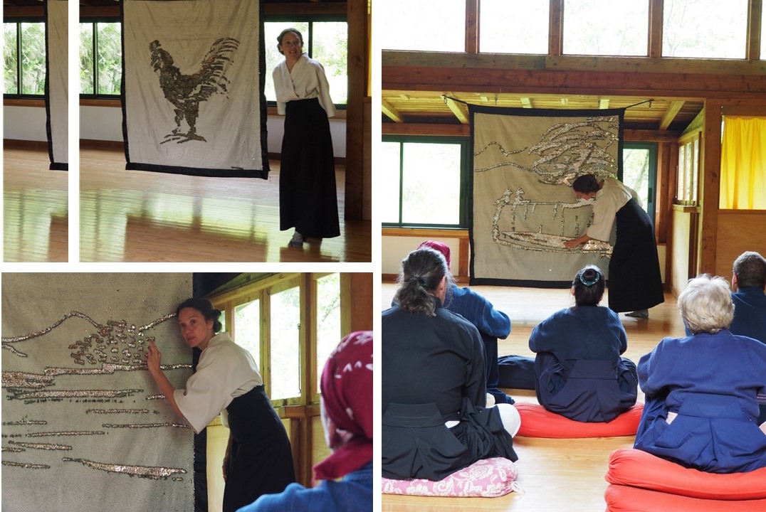 conte du pinceau magique avec le grand drap de dessin