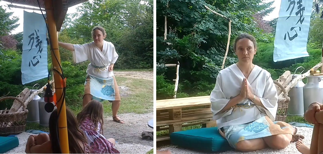 La conteuse en haut tenu japonisante