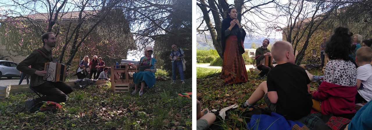 conteuse et musicien ensemble